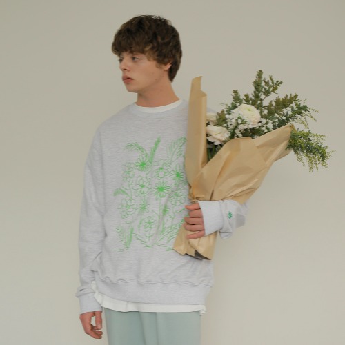 UHOWS Flower Sweatshirt_Grey