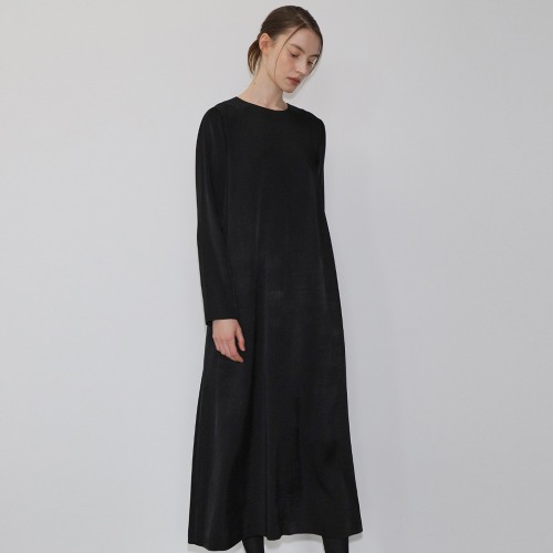 Long sleeve maxi dress BLACK